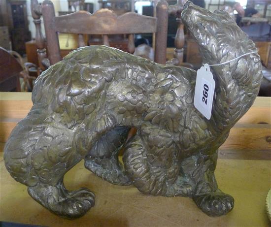 Bronze polar bear, signed Schott